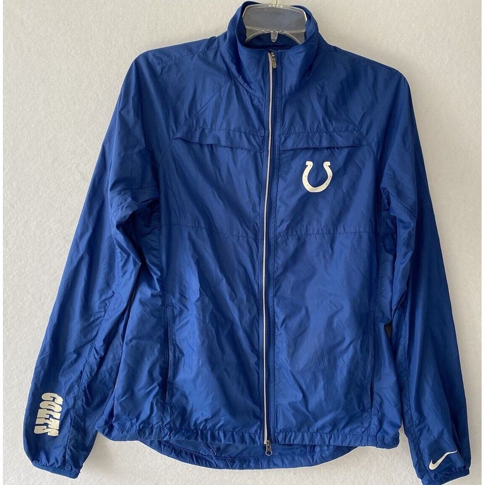 Colts NFL Windbreaker Jacket Womens‎ Nike Full Zip Medium Team Apparel Football